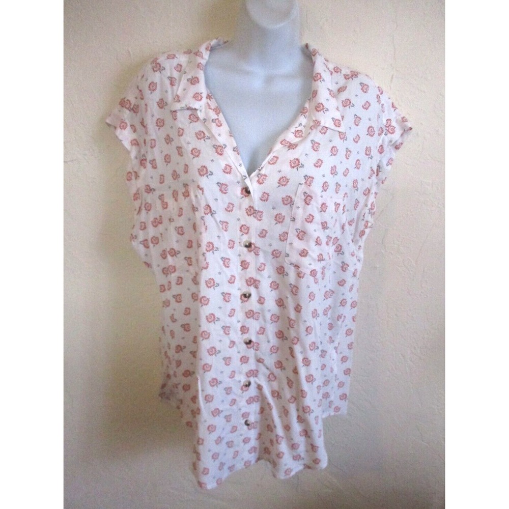 Jach's Girlfriend Top Size Large Floral Print Dolman Sleeve Top